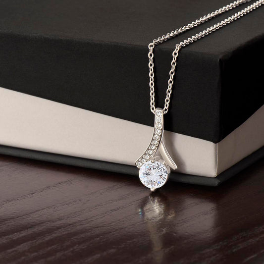 Enchanting Beauty Necklace – Elegant Ribbon Pendant Gift for Her