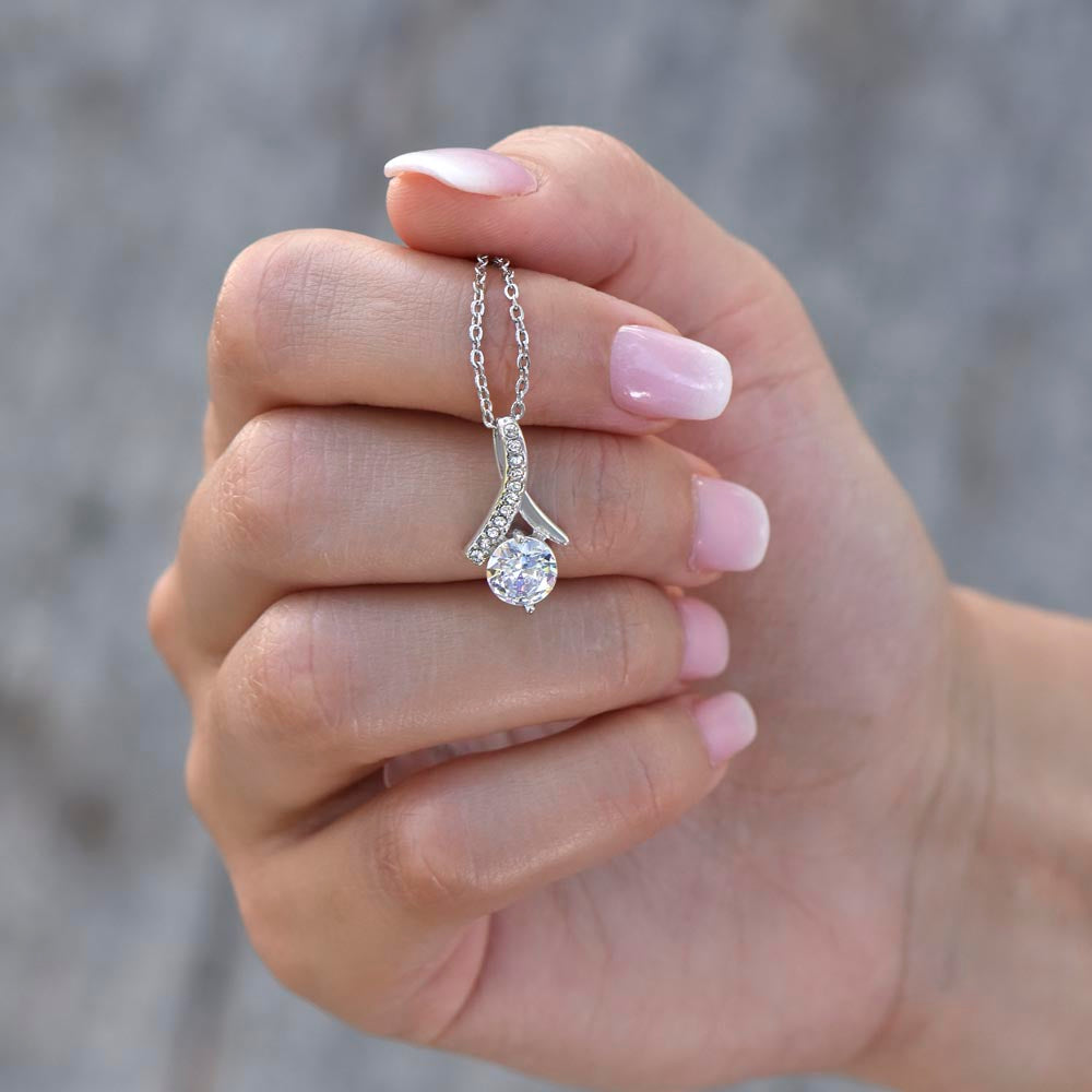 Enchanting Beauty Necklace – Elegant Ribbon Pendant Gift for Her