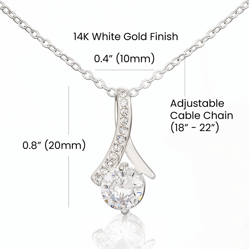 Enchanting Beauty Necklace – Elegant Ribbon Pendant Gift for Her