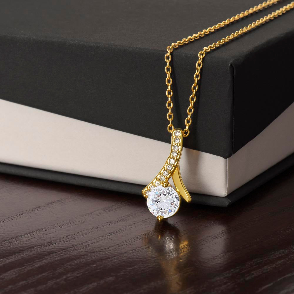 Enchanting Beauty Necklace – Elegant Ribbon Pendant Gift for Her