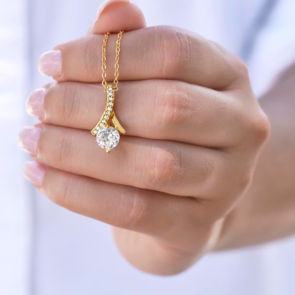 Enchanting Beauty Necklace – Elegant Ribbon Pendant Gift for Her