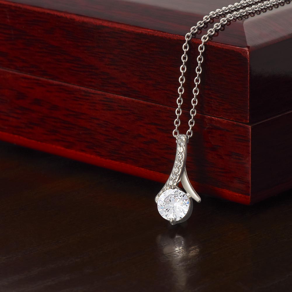 Enchanting Beauty Necklace – Elegant Ribbon Pendant Gift for Her