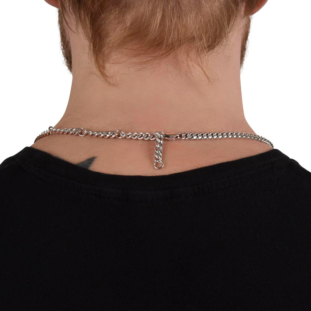 Men's Cuban Link Chain – Polished Stainless Steel or 14K Gold Finish, Adjustable Fit