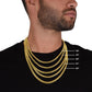 Men's Cuban Link Chain – Polished Stainless Steel or 14K Gold Finish, Adjustable Fit