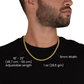 Men's Cuban Link Chain – Polished Stainless Steel or 14K Gold Finish, Adjustable Fit