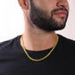 Men's Cuban Link Chain – Polished Stainless Steel or 14K Gold Finish, Adjustable Fit