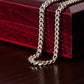 Men's Cuban Link Chain – Polished Stainless Steel or 14K Gold Finish, Adjustable Fit