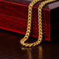 Men's Cuban Link Chain – Polished Stainless Steel or 14K Gold Finish, Adjustable Fit