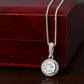 Eternal Grace Necklace – Cushion-Cut CZ Pendant, Elegant Gift for Her
