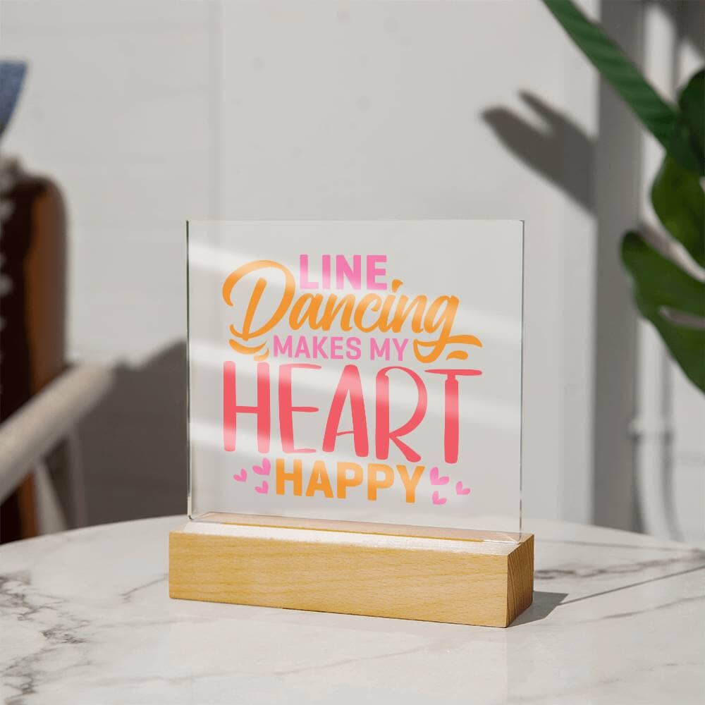 Celebrate Line Dancing Love With Our Heartfelt Acrylic Plaque! Jewelry ShineOn Fulfillment 