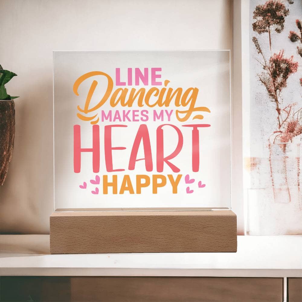 Celebrate Line Dancing Love With Our Heartfelt Acrylic Plaque! Jewelry ShineOn Fulfillment 