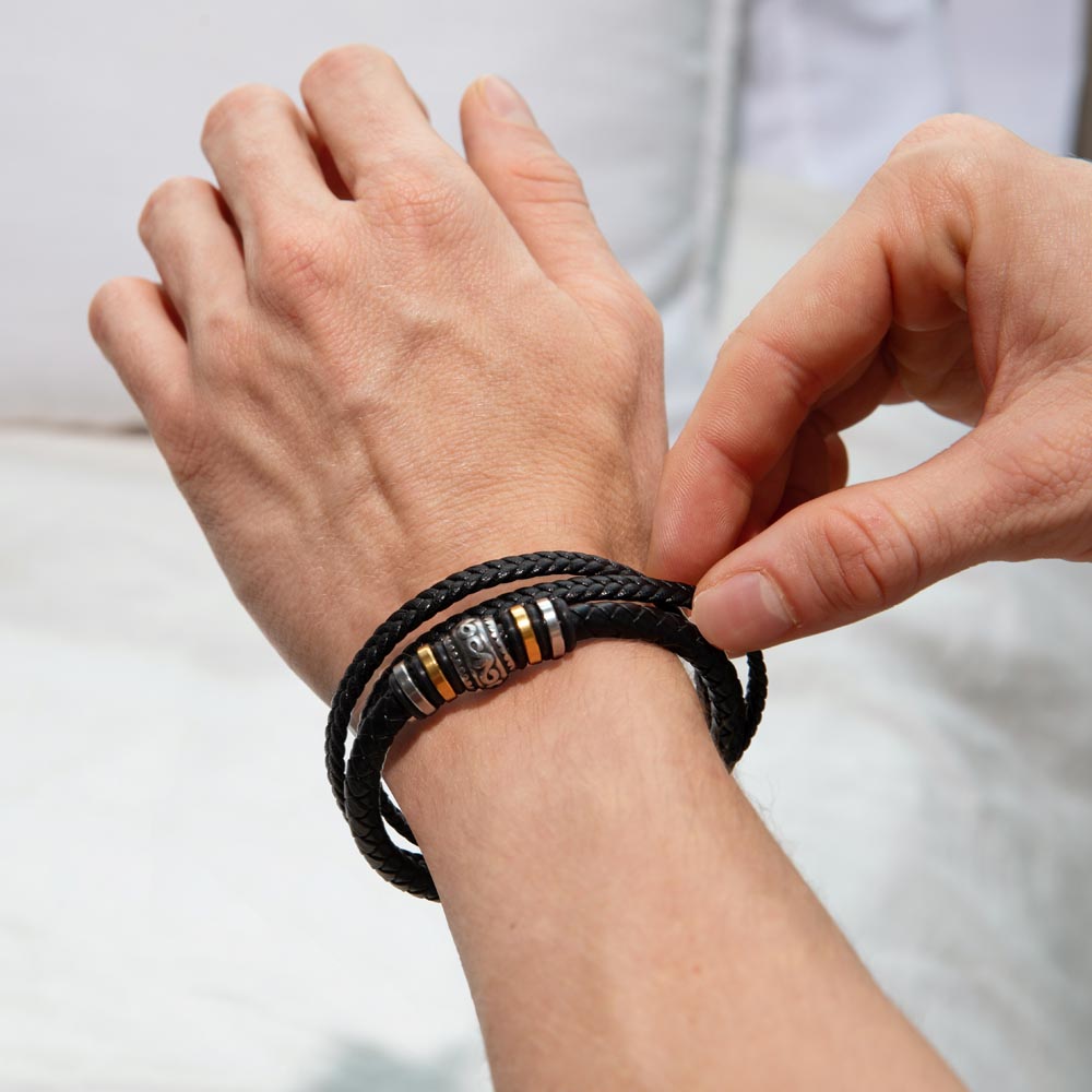 To My Grandson – “Love You Forever” Bracelet, Meaningful Gift from Grandma or Grandpa