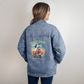 Country Dancing Oversized Denim Jacket – Women's Western Style