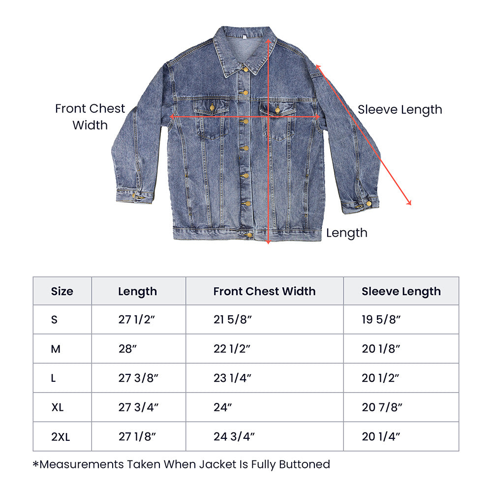 Country Dancing Oversized Denim Jacket – Women's Western Style