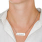 Line Dance Diva Horizontal Bar Necklace – Personalized Gift for Country Dancers, Custom Engraving on Back
