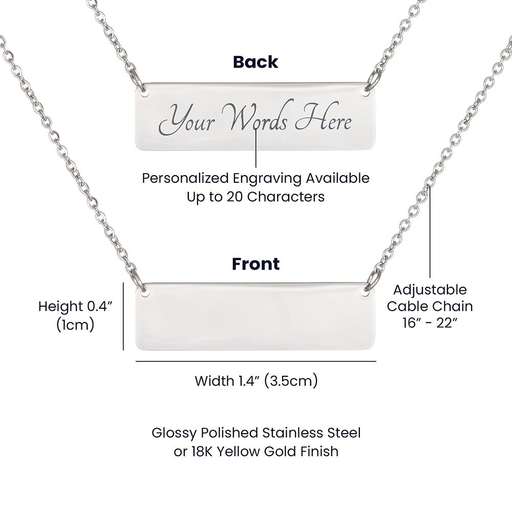 Line Dance Diva Horizontal Bar Necklace – Personalized Gift with Cowboy Boots & Flowers, Custom Engraving on Back - Versatile Zing