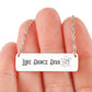 Line Dance Diva Horizontal Bar Necklace – Personalized Gift for Country Dancers, Custom Engraving on Back
