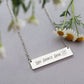 Line Dance Diva Horizontal Bar Necklace – Personalized Gift for Country Dancers, Custom Engraving on Back