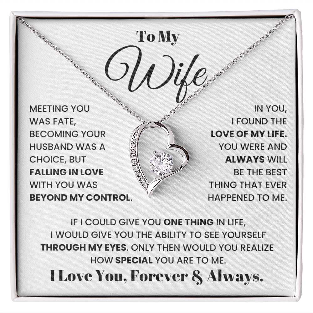 To My Wife – Forever Love Necklace, Romantic Heart Pendant - Versatile Zing