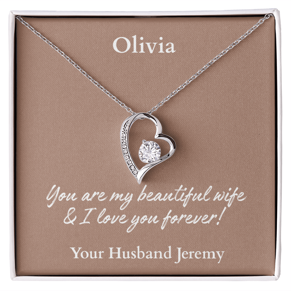 Personalized Name Forever Love Necklace – The Perfect Gift for Your Wife