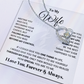 To My Wife – Forever Love Necklace, Romantic Heart Pendant