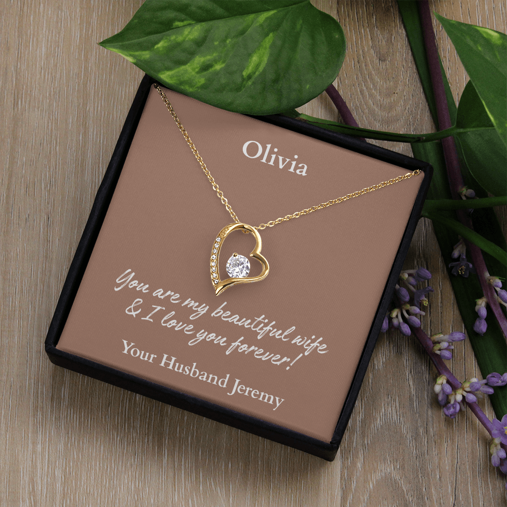 Personalized Name Forever Love Necklace – The Perfect Gift for Your Wife