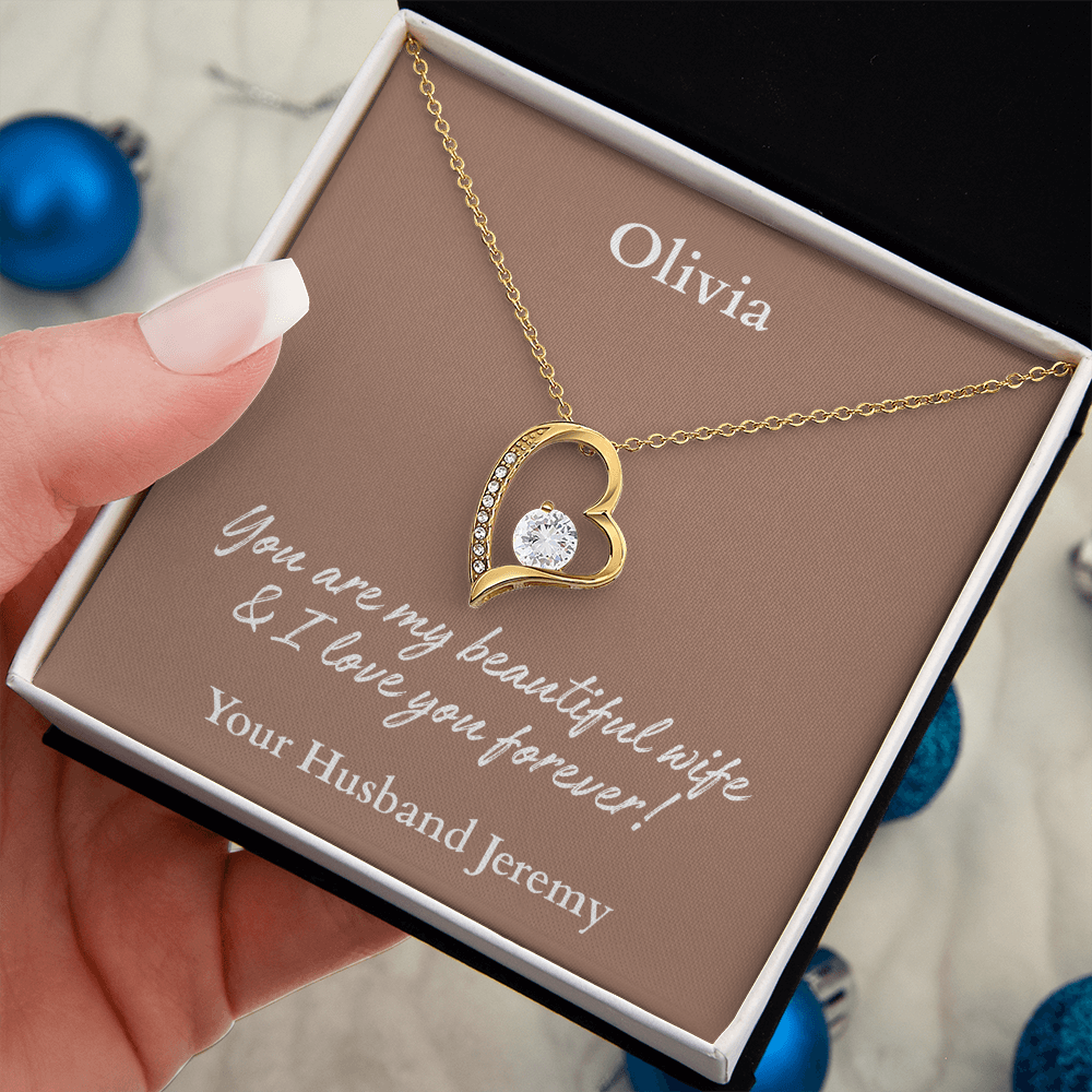 Personalized Name Forever Love Necklace – The Perfect Gift for Your Wife