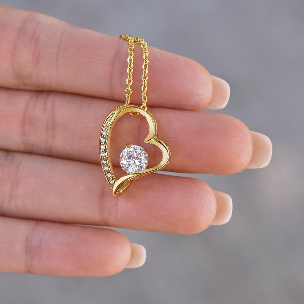 Personalized Forever Love Necklace – Custom Name Gift for Her, Romantic Heart Pendant