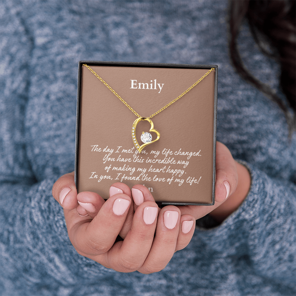 Personalized Forever Love Necklace – Custom Name Gift for Her, Romantic Heart Pendant - Versatile Zing
