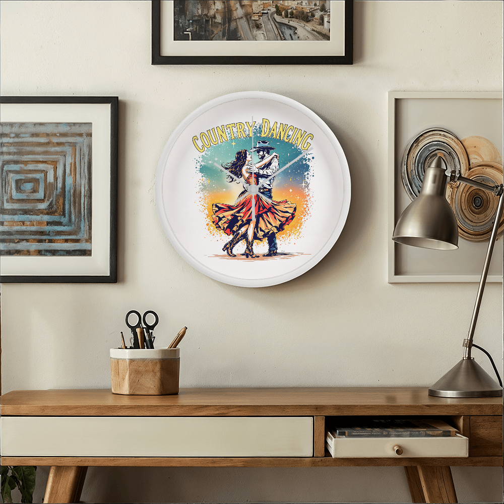 Country Dancing Wall Clock – Western Home Décor Gift
