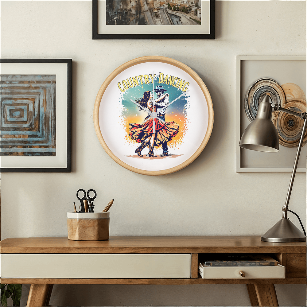 Country Dancing Wall Clock – Western Home Décor Gift