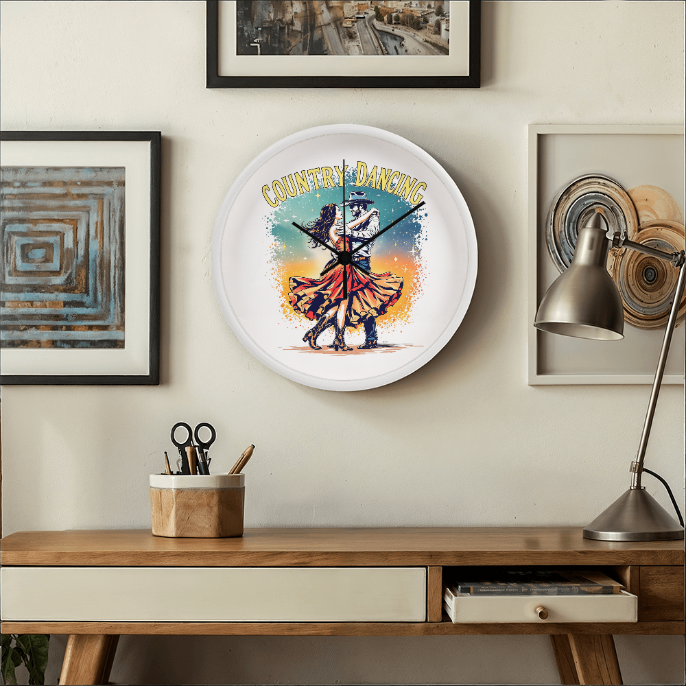 Country Dancing Wall Clock – Western Home Décor Gift
