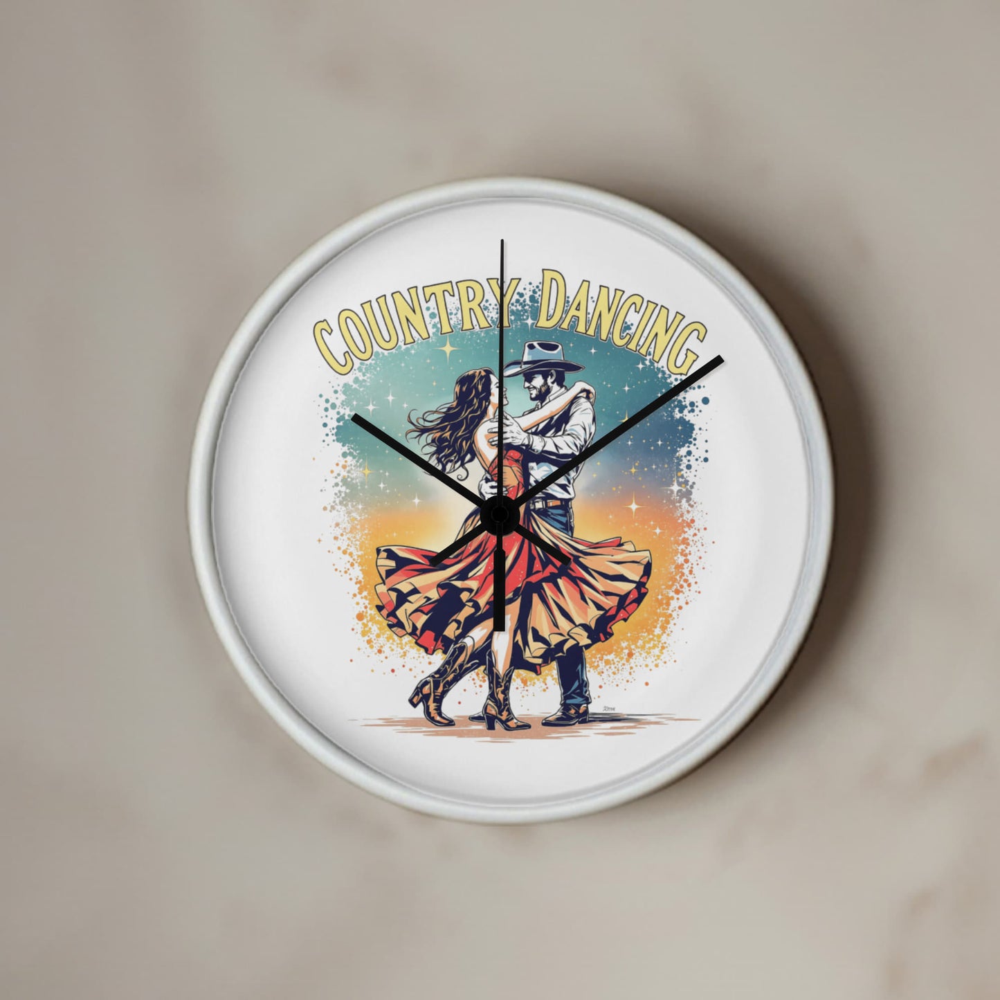 Country Dancing Wall Clock – Western Home Décor Gift