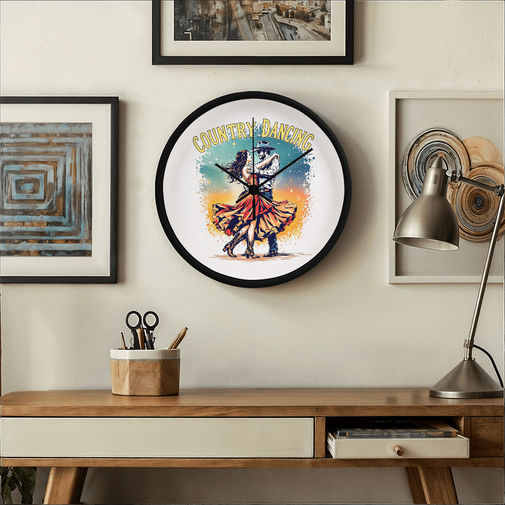 Country Dancing Wall Clock – Western Home Décor Gift