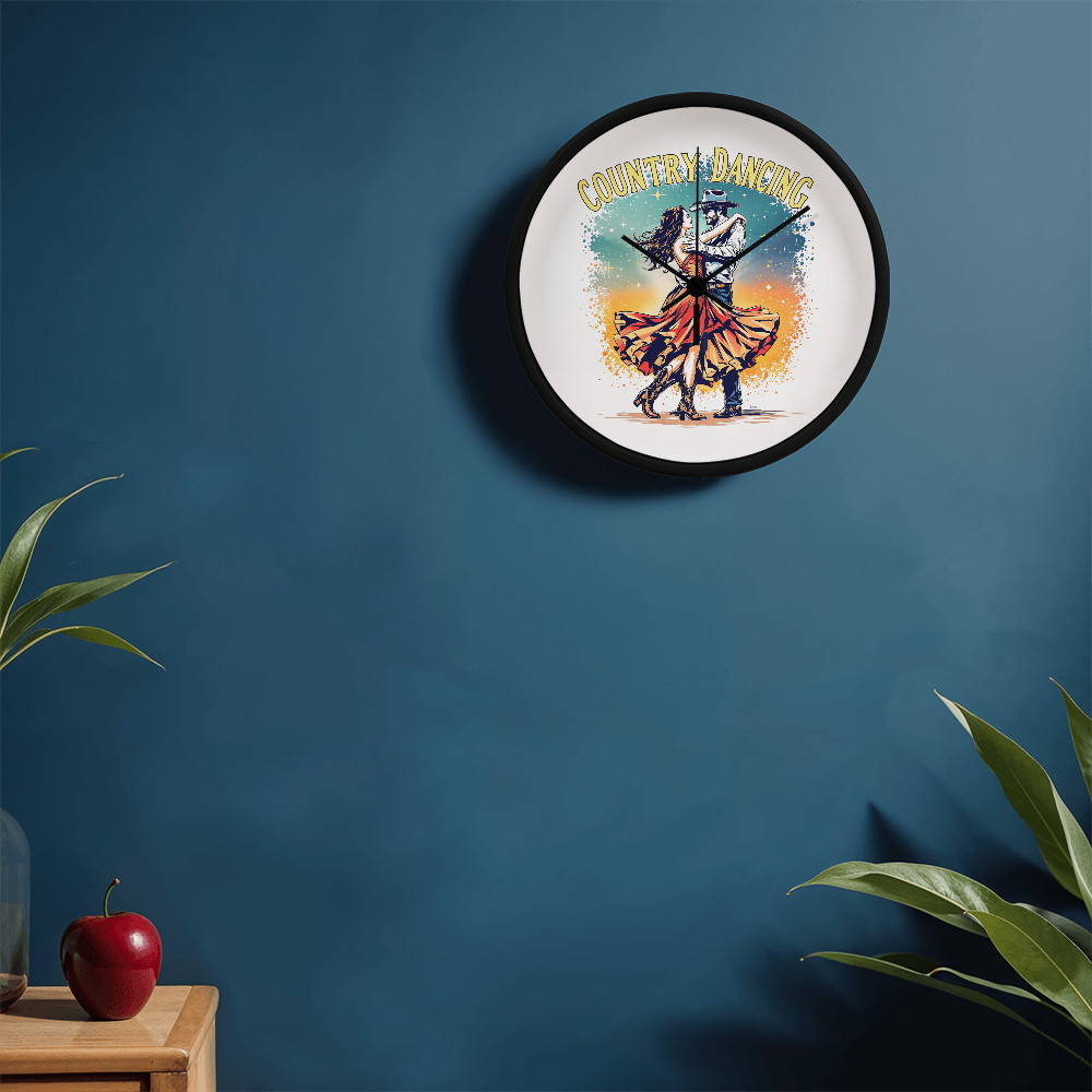 Country Dancing Wall Clock – Western Home Décor Gift