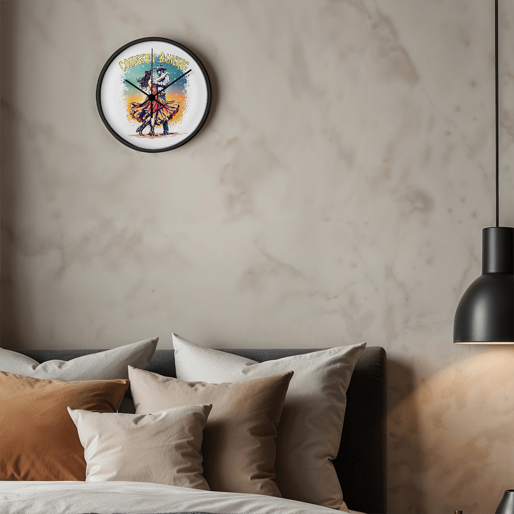 Country Dancing Wall Clock – Western Home Décor Gift