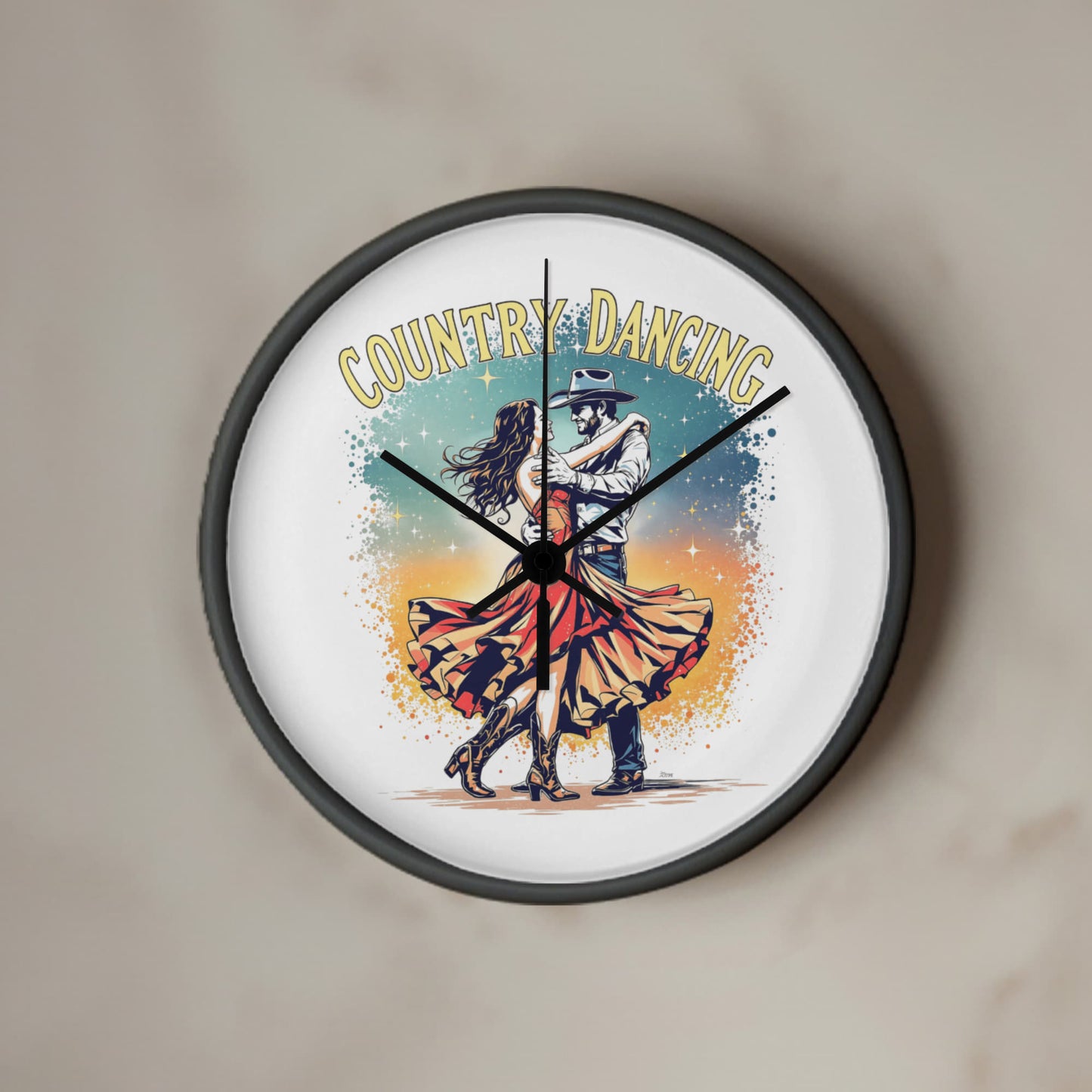 Country Dancing Wall Clock – Western Home Décor Gift