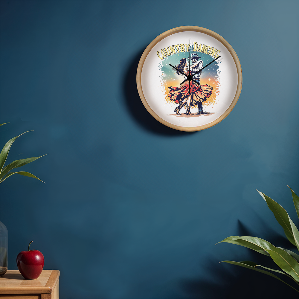 Country Dancing Wall Clock – Western Home Décor Gift