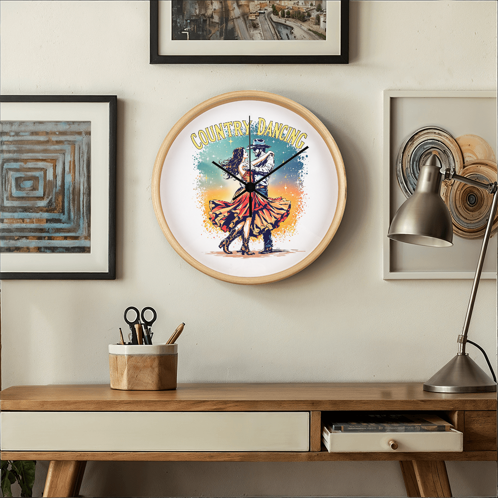 Country Dancing Wall Clock – Western Home Décor Gift