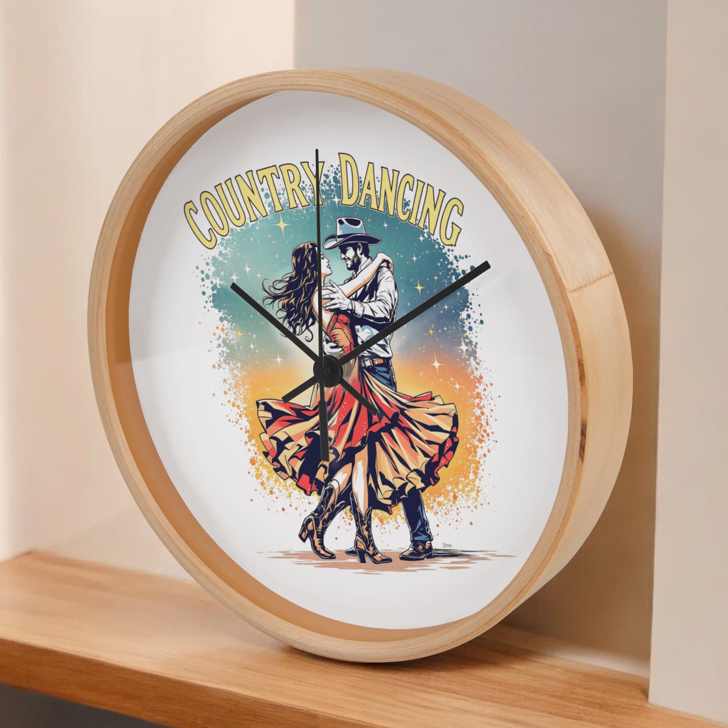 Country Dancing Wall Clock – Western Home Décor Gift