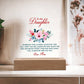 Keepsake Acrylic Plaque - To My Daughter Wherever your journey in life may take you