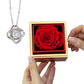 Love Knot Necklace with Rotating Rose Gift Box – Symbol of Eternal Love & Elegant Surprise for Her