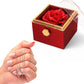 Forever Love Necklace with Rotating Rose Gift Box – Romantic Heart Pendant Gift for Her