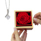 Enchanting Beauty Necklace with Rotating Rose Gift Box – Elegant Romantic Gift for Her