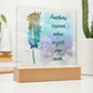 Heartfelt Acrylic Plaque: A Tribute to Love with "Feathers appear when angels are near." Jewelry ShineOn Fulfillment 